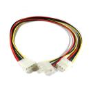 Power Cable Y 5.25 to 2-5.25 14-inch Long Splitter