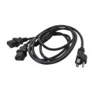 6ft Y-Splitter Power Cord - NEMA 5-15P to Dual C13 - Server + Workstation