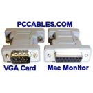 MAC Monitor DB15-F to HD15-M VGA PC SYSTEM Adapter