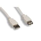 USB 2.0 Passive Extension Cable 6Ft Male Female White