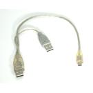 USB PORTABLE Hard Drive Power External Cable A-A Mini-B Portable usb2habmy1