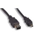 10FT Firewire Cable Black 6PIN 4PIN 1394A