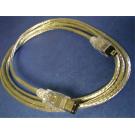 6FT Firewire Cable Silver 6PIN 4PIN