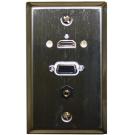 VGA Wall Plate HDMI-HD15-3.5MM Stainless