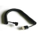 MicroUSB Cable MICRO-B Coiled Black